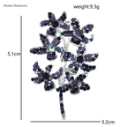 PENDRA Florielle6 Rhinestone Brooch