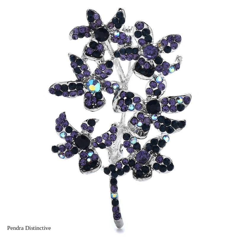 PENDRA Florielle6 Rhinestone Brooch