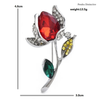 PENDRA Florielle7 Crystal Brooch