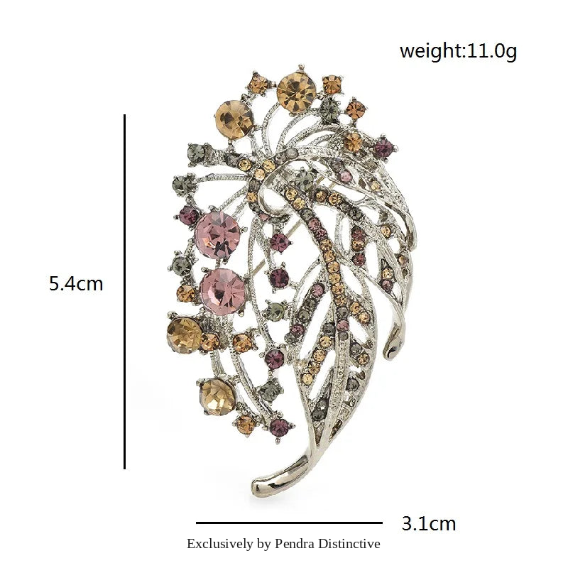 PENDRA Florielle8 Rhinestone Brooch