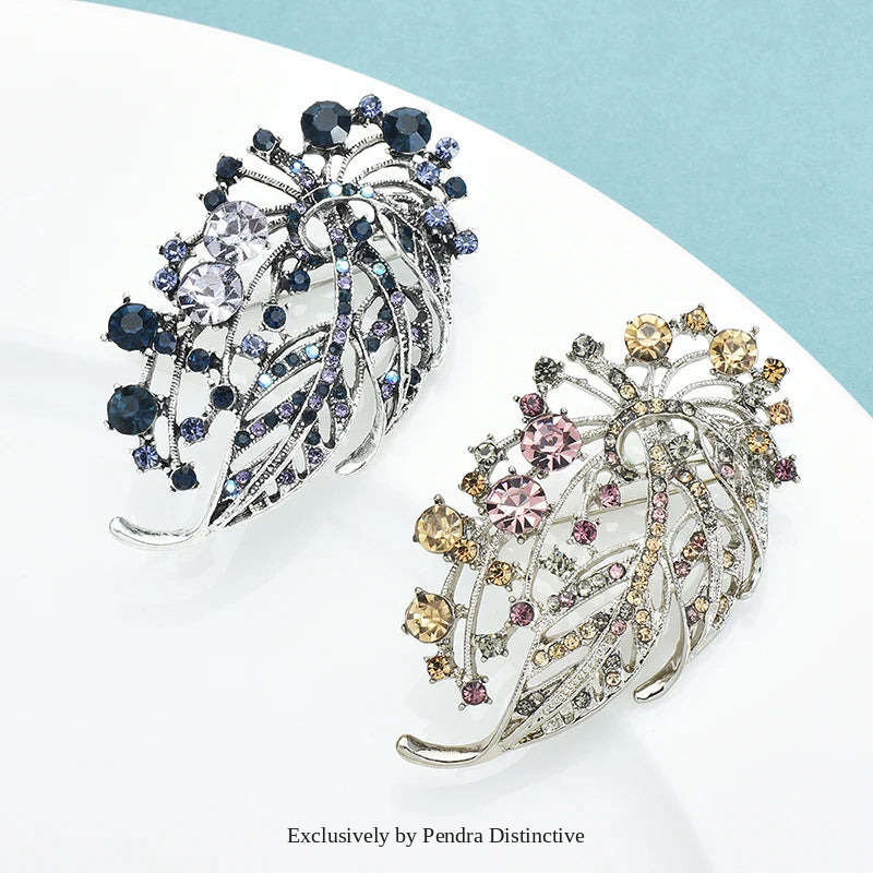 PENDRA Florielle8 Rhinestone Brooch