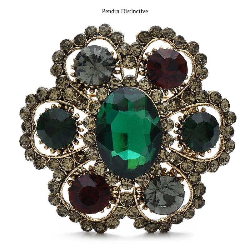 PENDRA Florielle9 Crystal Brooch