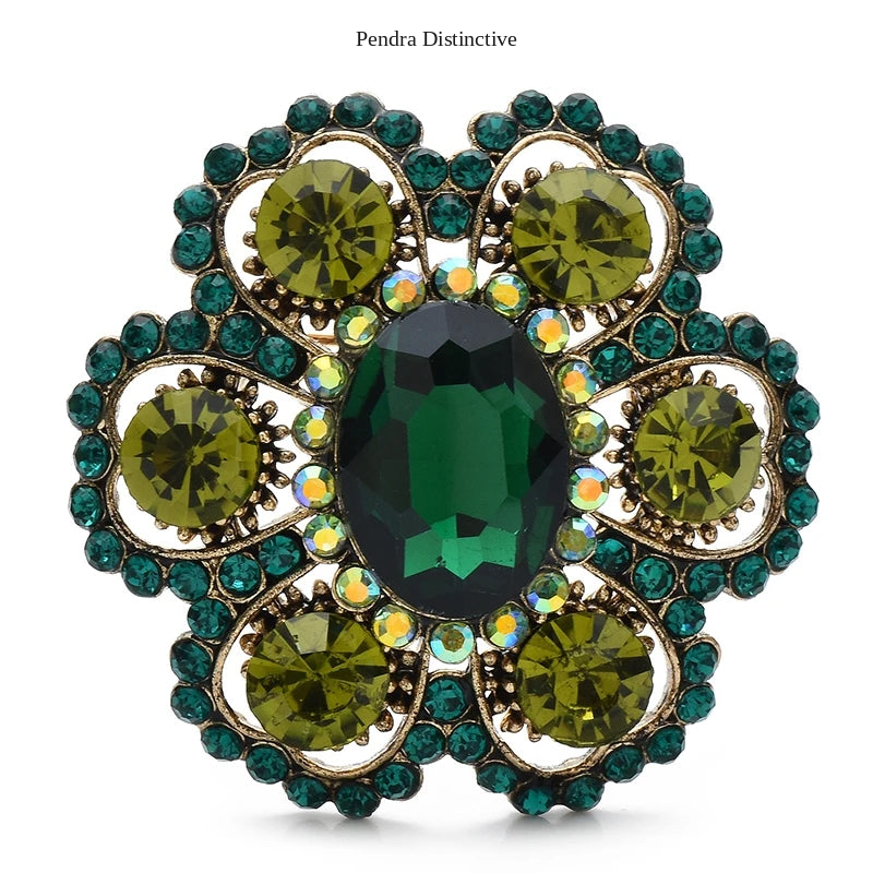 PENDRA Florielle9 Crystal Brooch