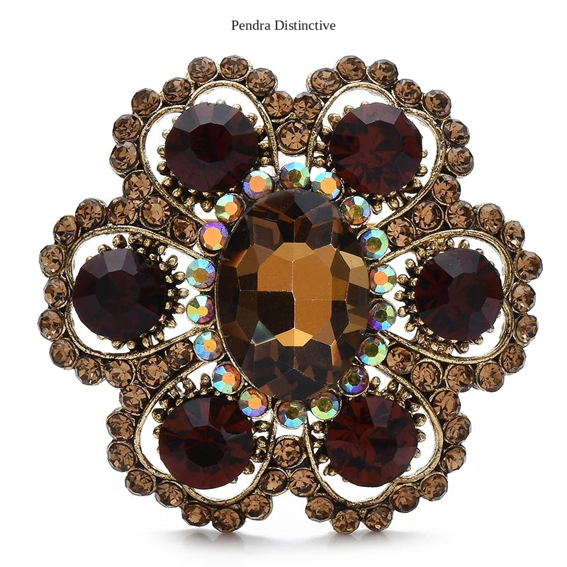 PENDRA Florielle9 Crystal Brooch