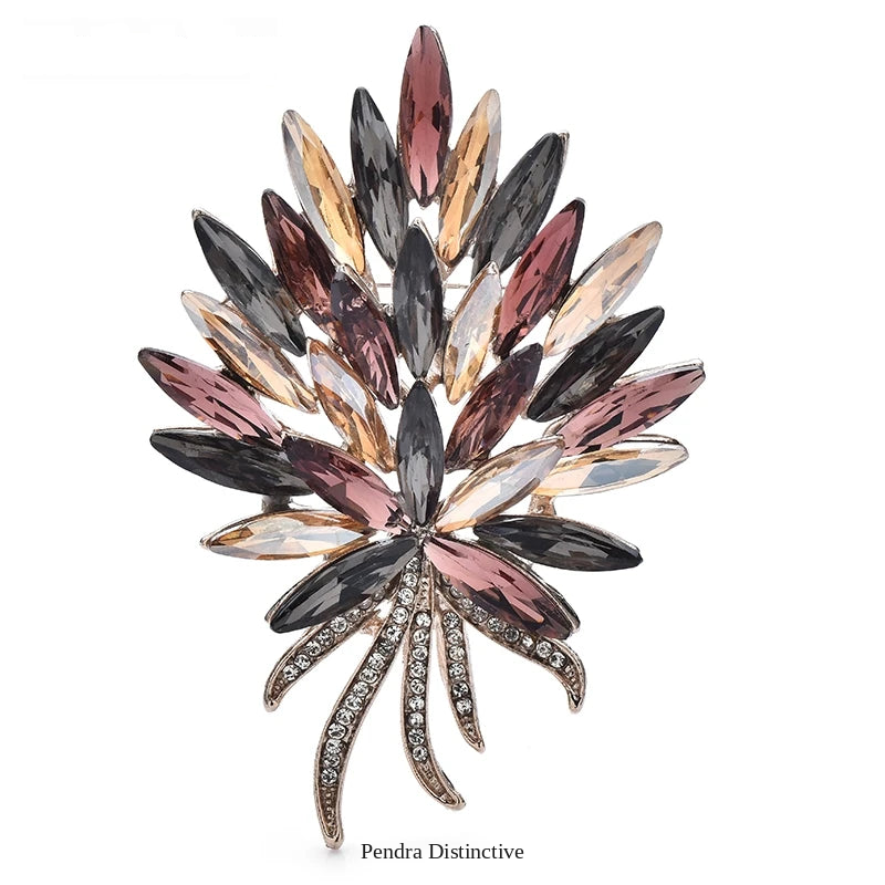 PENDRA Florina Crystal Flower Bouquet Brooch