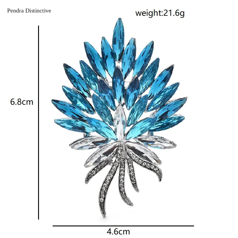 PENDRA Florina Crystal Flower Bouquet Brooch