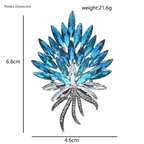 PENDRA Florina Crystal Flower Bouquet Brooch