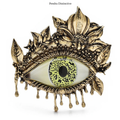 PENDRA Vintage Flower Eye Brooch