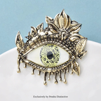 PENDRA Vintage Flower Eye Brooch
