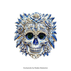 PENDRA Flowers Sugar Skull Brooch