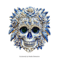 PENDRA Flowers Sugar Skull Brooch