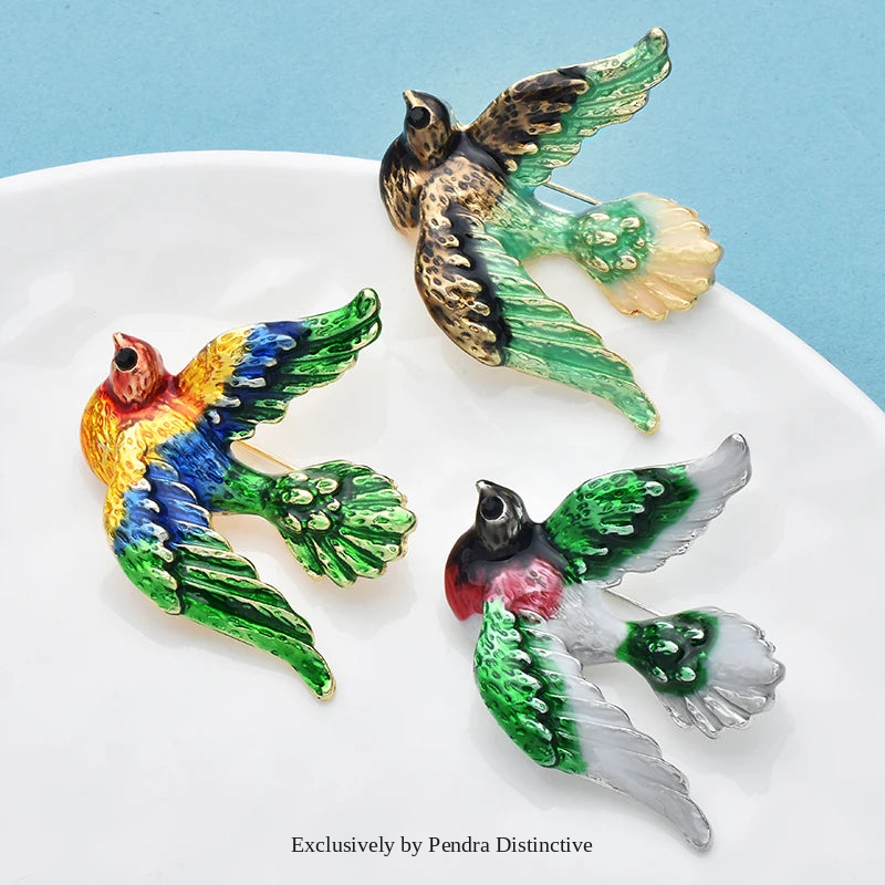 PENDRA Flying Dove Brooch