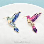 PENDRA Flying Hummingbird Brooch