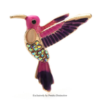 PENDRA Flying Hummingbird Brooch