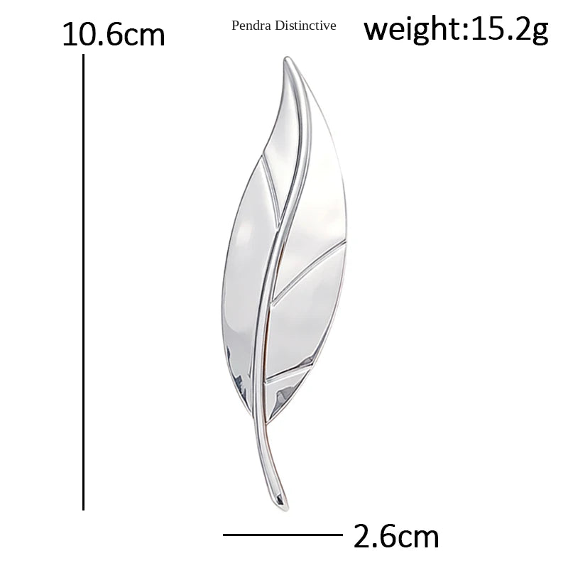 PENDRA Folia Alloy Leaf Brooch