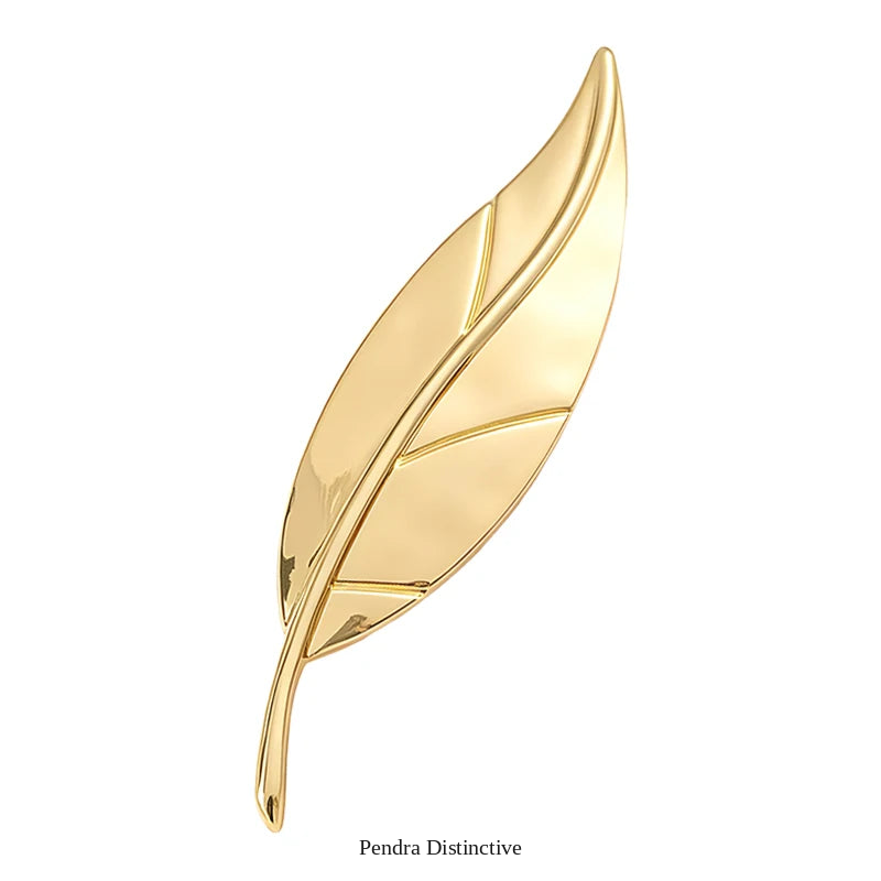 PENDRA Folia Alloy Leaf Brooch