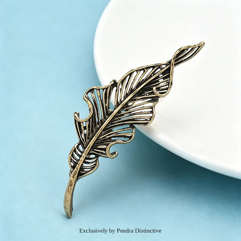 PENDRA Folia Vintage Leaf Brooch