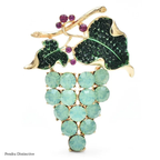 PENDRA Folibird Leaf and Bird Brooch