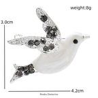 PENDRA Folibird Leaf and Bird Brooch