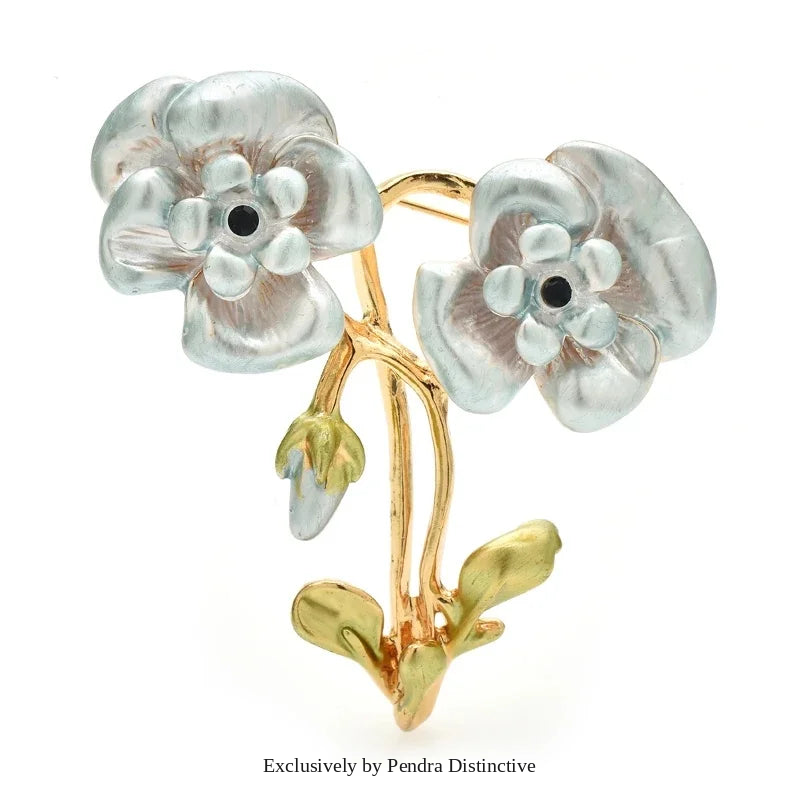 PENDRA Folibird Leaf and Bird Brooch