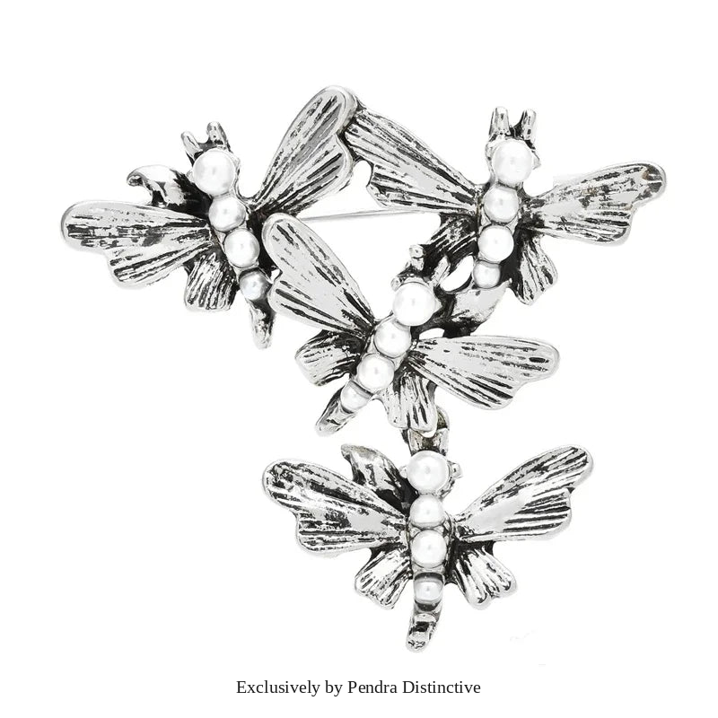 PENDRA Folibird Leaf and Bird Brooch
