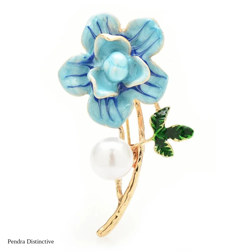 PENDRA Folibird Leaf and Bird Brooch