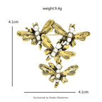 PENDRA Folibird Leaf and Bird Brooch