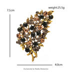 PENDRA Folibird Leaf and Bird Brooch