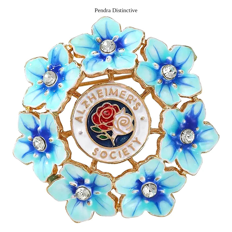 PENDRA Forgetmenot Alzheimer's Society Brooch