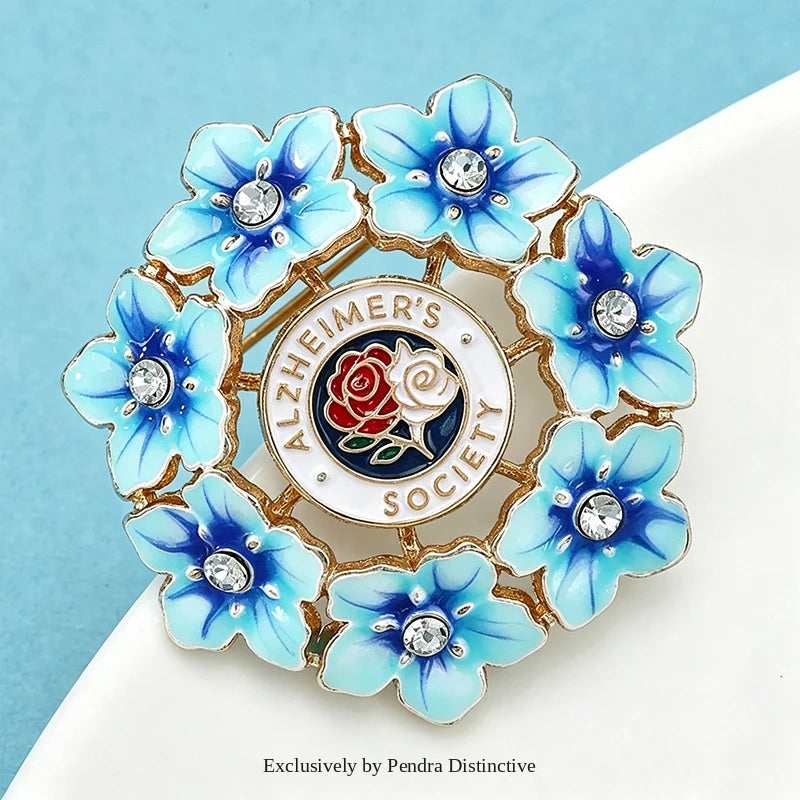 PENDRA Forgetmenot Alzheimer's Society Brooch