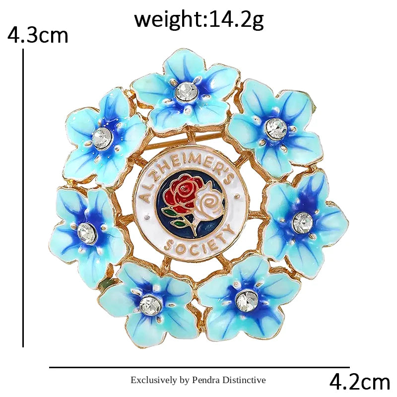 PENDRA Forgetmenot Alzheimer's Society Brooch