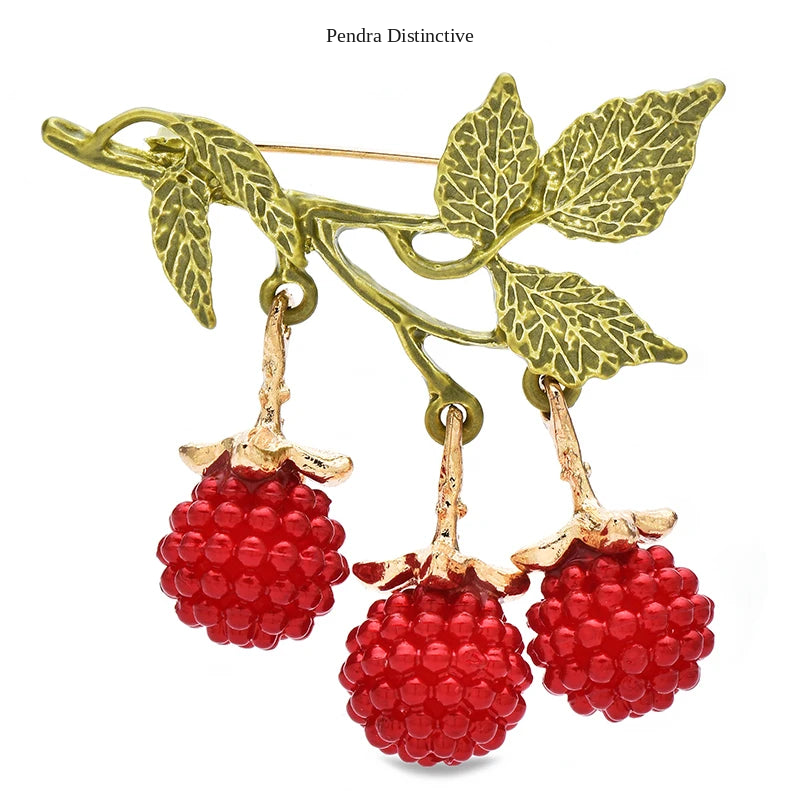 PENDRA Fruitaria Lovely Enamel Fruit Brooch
