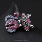 PENDRA Full Rhinestone Cat Brooch