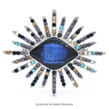 PENDRA Gaze Sparkling Crystal Eye Brooch