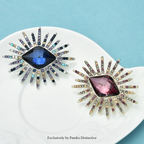 PENDRA Gaze Sparkling Crystal Eye Brooch