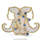 PENDRA Gemini Rhinestone Zodiac Star Brooch