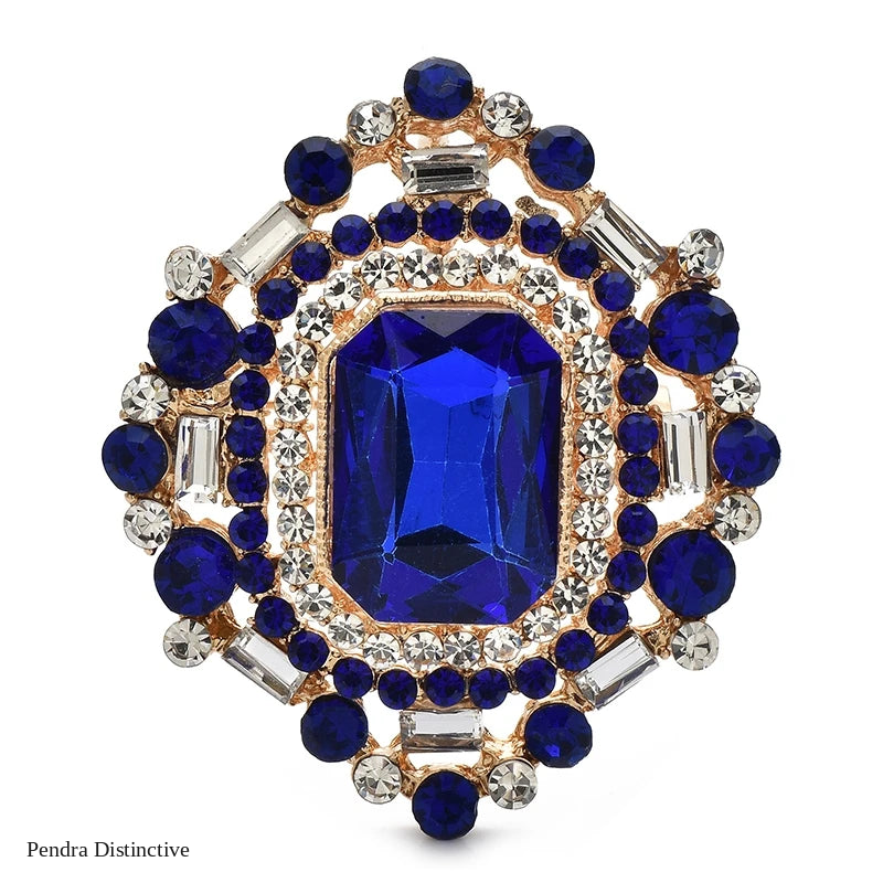 PENDRA Geometra Crystal Royal Geometric Brooch