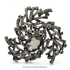 PENDRA Geometra Retro Crystal Geometric Flower Brooch