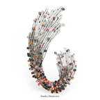 PENDRA Geometra Rhinestone Geometric Brooch