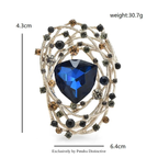 PENDRA Geometra Sparkling Crystal Geometric Brooch