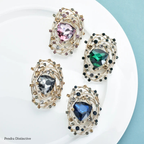 PENDRA Geometra Sparkling Crystal Geometric Brooch