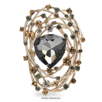 PENDRA Geometra Sparkling Crystal Geometric Brooch