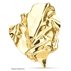 PENDRA Stainless Steel Geometric Leaf Big Size Brooch