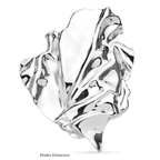 PENDRA Stainless Steel Geometric Leaf Big Size Brooch