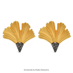 PENDRA Gingko Stud Ginkgo Leaf Earrings