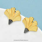 PENDRA Gingko Stud Ginkgo Leaf Earrings