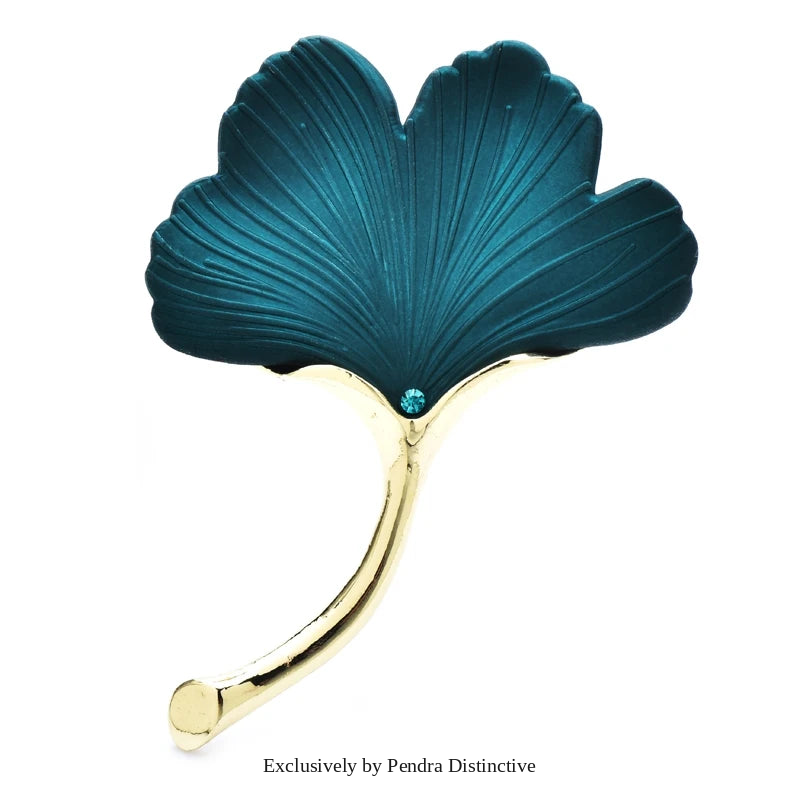 PENDRA Gingkoelle Soft-Paint Ginkgo Leaf Brooch