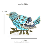 PENDRA Goldenwing Crystal Bird Brooch