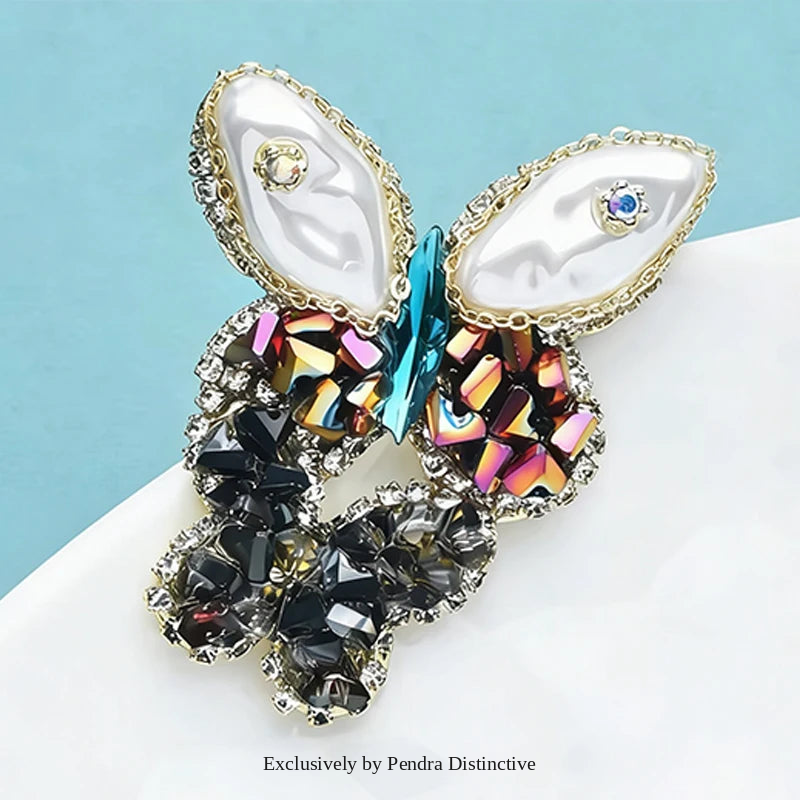 PENDRA Handmade Crystal Butterfly Brooch