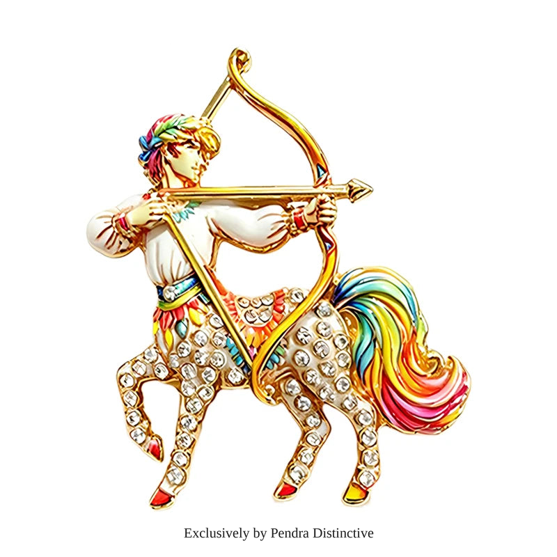 PENDRA Handsome Zodiac Sign Brooch
